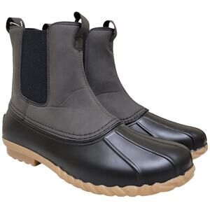 JBU Men Milton Waterproof Chelsea Duck Boots Size US 10M Black Grey